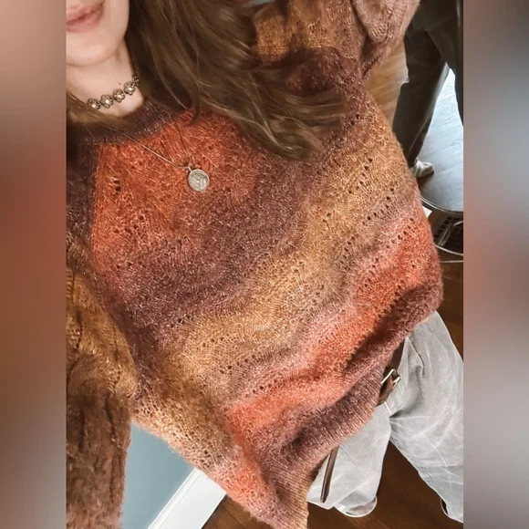 Target :: Knox Rose Sweater Rust Red Marled Knit Crewneck Wool Blend Sz XXL - Picture 10 of 12